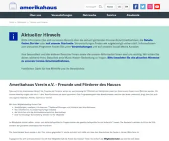 Amerikahausverein.de(Amerikahaus München) Screenshot