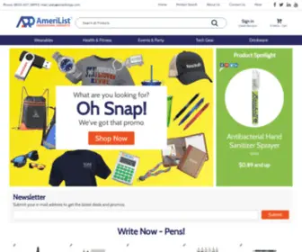 Amerilistpp.com(AmeriList Promotional Products) Screenshot