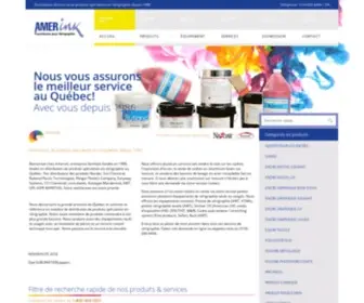 Amerink.ca(Nazdar distributor and screen printing specialist in Montreal) Screenshot