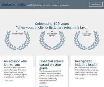 Ameriprise.com(Financial Planning Advice and Financial Advisors) Screenshot