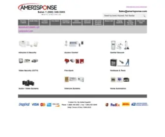 Amerisponse.com(Security, Fire, CCTV, Sound, And Communication Products) Screenshot