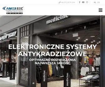 Amersec.pl(Bramki Antykradzieżowe Systemy Antykradzieżowe do Sklepów EAS) Screenshot