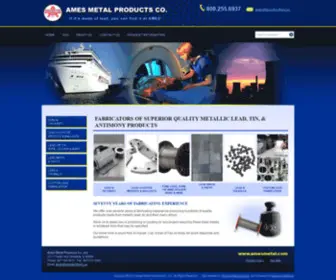 Amesmetal.com(Fabricators of Superior Quality Metallic Lead) Screenshot