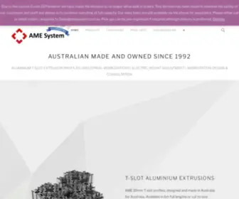 Amesystem.com.au(Australian Aluminium Extrusions & Industrial Workstations) Screenshot