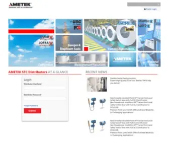 Ametekdistributor.com(AMETEK STC Distributors) Screenshot