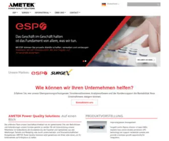 Ametekesp.de(AMETEK Power Quality Solutions) Screenshot
