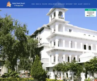 Amethaveliudaipur.com(The Hotel) Screenshot