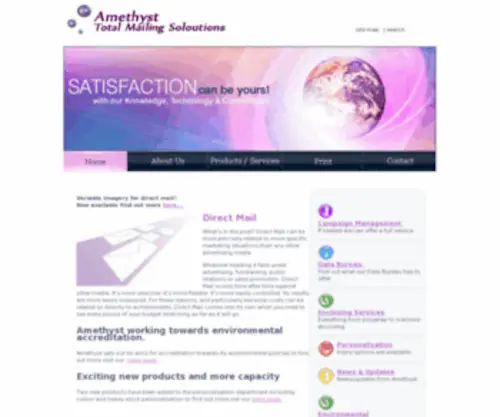 Amethystmailing.co.uk(Direct mail from Amethyst mailing) Screenshot