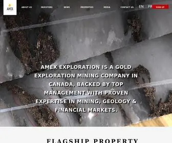 Amexexploration.com(Amex Exploration) Screenshot