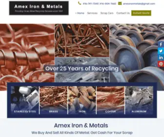 Amexironmetals.com(Amex Iron and Metals Scrap) Screenshot