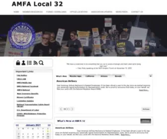 Amfa32.com(The Aircraft Mechanics Fraternal Association) Screenshot
