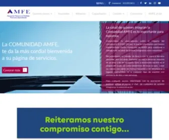 Amfe.com.mx(Página Institucional) Screenshot