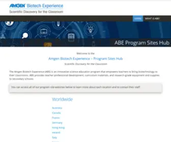 Amgenbiotechexperience.net(ABE Main Site) Screenshot