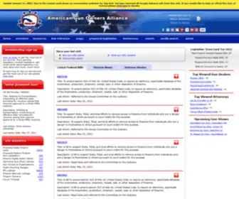 Amgoa.org(American Gun Owners Alliance) Screenshot