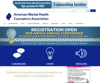 Amhca.org(American Mental Health Counselors Association) Screenshot