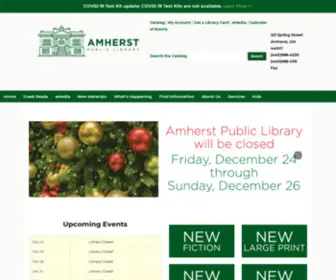 Amherstpubliclibrary.org(Amherst Public Library) Screenshot