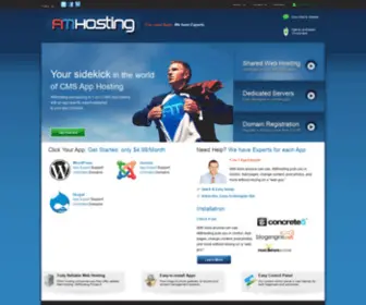 Amhosting.com(AMHosting > Home) Screenshot