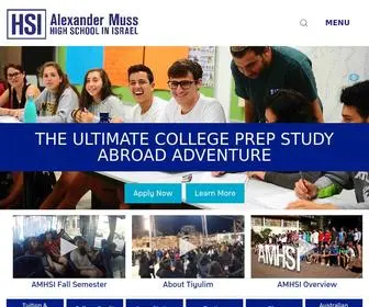 Amhsi.org(Alexander Muss High School in Israel) Screenshot
