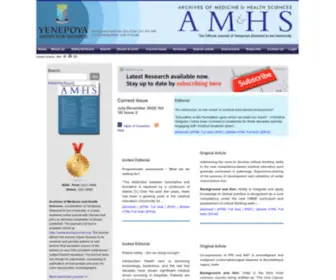 Amhsjournal.org(Archives of Medicine and Health Sciences) Screenshot