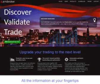 Amibroker.net(Charting, Portfolio Backtesting, Scanning of stocks, futures, mutual funds, forex (currencies)) Screenshot