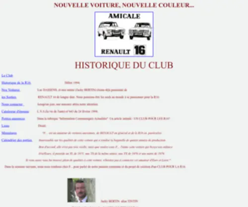 Amicale-R16.com(Amicale Renault 16) Screenshot