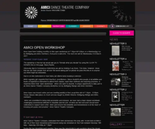 Amicidance.org(The Amici Dance Theatre Company) Screenshot