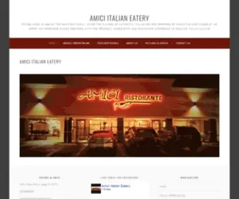 Amiciitalianeatery.com(ESTABLISHED IN 1998 BY THE MANTIONE FAMILY) Screenshot