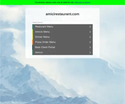 Amicirestaurant.com(Amici's Restaurant) Screenshot