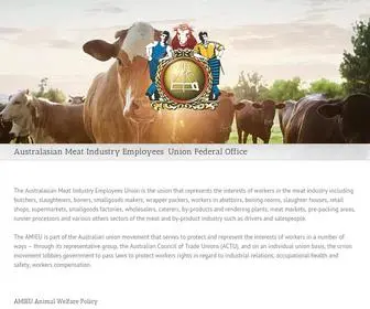 Amieu.asn.au(Australasian Meat Industry Employees Union) Screenshot