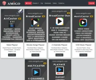 Amigofx.com(Amigo Playout software Live streaming News Channel Playlist graphics) Screenshot