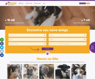 Amigonaosecompra.com.br(Uma nova forma de apresentar os animais para as futuras pessoas que irão adotá) Screenshot