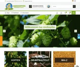 Amihopfen.com(Hopfen kaufen für Haus und Hobbybrauer) Screenshot