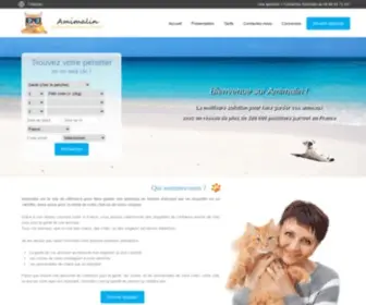 Amimalin.com(Garde, promenade et visite d'animaux entre particuliers) Screenshot