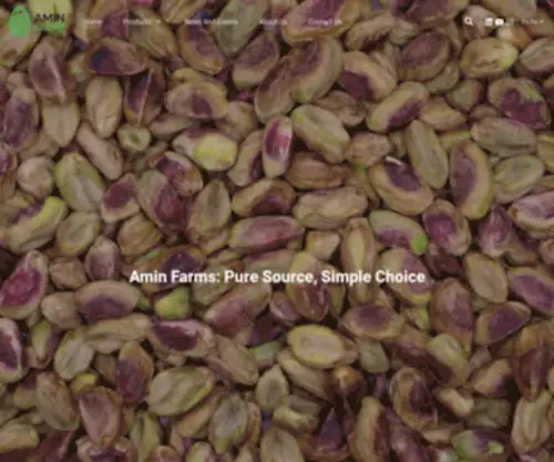 Aminfarms.com(Kourosh Pistachio Co) Screenshot