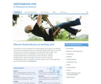 Aminosaeure.com(Warum Aminosäuren so wichtig sind) Screenshot