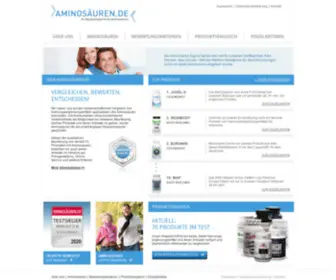 Aminosaeuren.de(Der große Aminosäuren Test) Screenshot