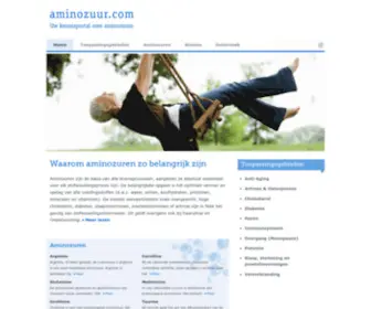 Aminozuur.com(Uw kennisportal over aminozuren) Screenshot