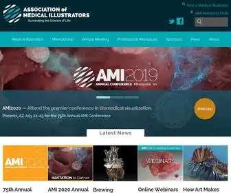 Ami.org(Association of Medical Illustrators Welcome to the Frontpage) Screenshot