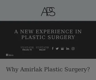 Amirlakplasticsurgery.com(Dr. Amirlak) Screenshot