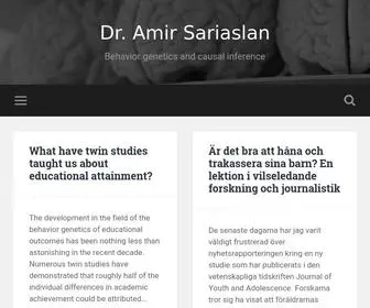 Amirsariaslan.com(Behavior genetics and causal inference) Screenshot