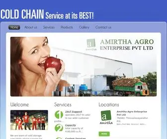 Amirthaagro.com(Cold Storage) Screenshot