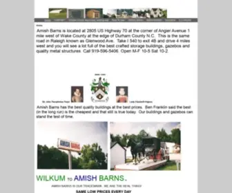 Amishbarns.com(Gazebos, barns, carports, and more, located in Durham North Carolina) Screenshot