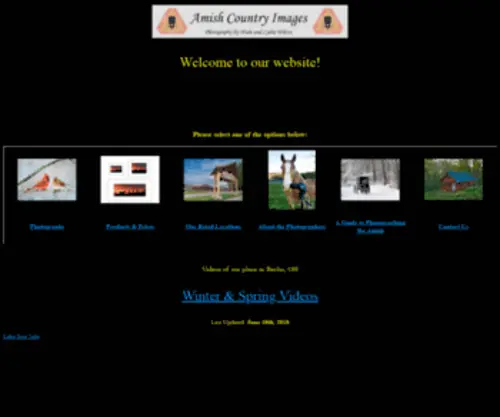 Amishcountryimages.com(ACI Front Page) Screenshot