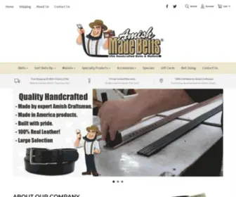 Amishmadebelts.com(Amish Made Belts USA Handcrafted Belts and Wallets Quality At Its Best) Screenshot