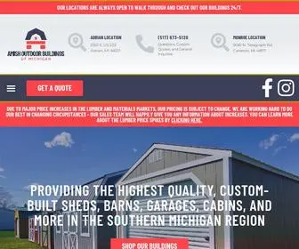 Amishoutdoorbuildings.com(Amish Outdoor Buildings of Michigan) Screenshot