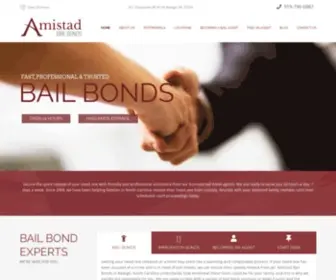 Amistadbailbonds.com(5% Down Bail Bondsman in North Carolina) Screenshot