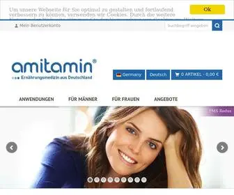Amitamin.com(Ernährungsmedizin aus Deutschland) Screenshot