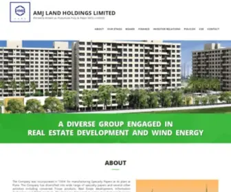 AmjLand.com(AMJ LAND HOLDINGS LIMITED(Formerly Known as Pudumjee Pulp & Paper Mills Limited)) Screenshot