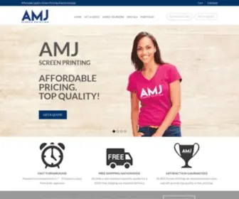 Amjscreenprinting.com(Affordable Quality Screen Printing Atlanta Georgia) Screenshot