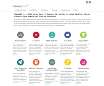 Amkays.com(Website design and development services bangalore) Screenshot